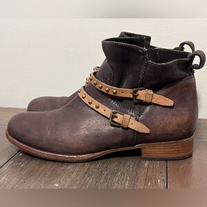 Alberto Fermani Brown Leather Booties Boots Size 38 Women’s US Size 8